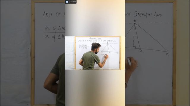 Area of a triangle based on same straight line | Geometry concepts смотреть онлайн