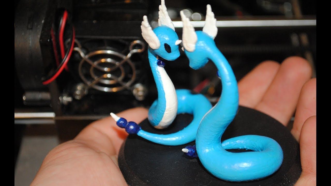 Печать покемонов Dragonair на 3D принтере Prusa I3