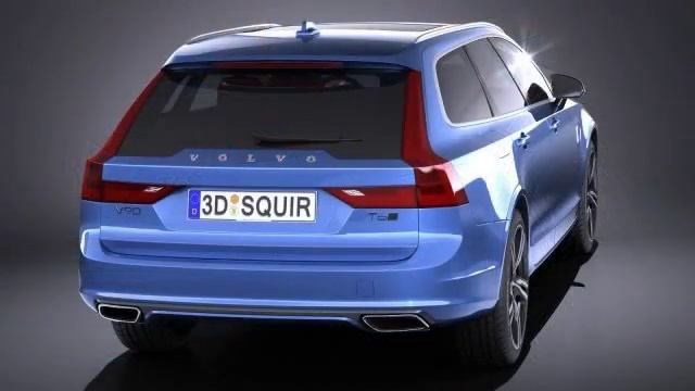 3D Model Volvo V90 Estate R design 2017 at 3DExport.com смотреть онлайн