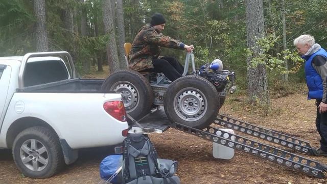 Тест драйв самодельного мини трактора. смотреть онлайн