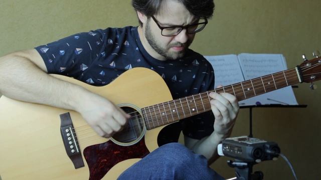 Jazz chords syncope etude for acoustic guitar + free TAB смотреть онлайн