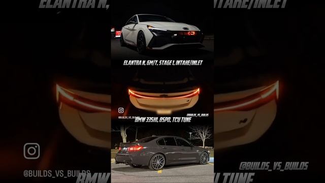 Elantra N, 6M/T, Stage 1, Intake,inlet Vs BMW 335XI,85pd, TCU TUNE #automobile #boost #elantra #bmw смотреть онлайн