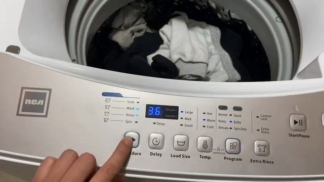 RCA RPW210-C Portable Washer-LED Digital Display Panel-5 Cycles-Top Loading Design-Low Noise Washin смотреть онлайн