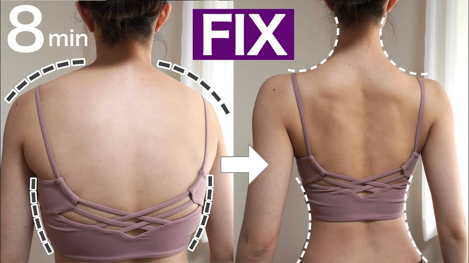 [8 минут] Создайте красивую спину и осанку! Тренировка спины, которую можно выполнять стоя смотреть онлайн