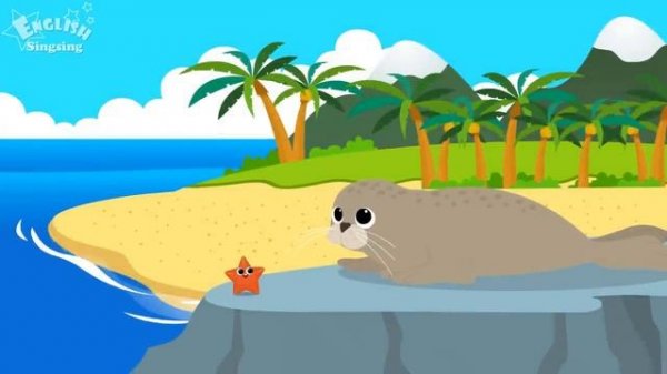 А0-А1 ESL Kids vocabulary - Sea Animals. Морские животные.