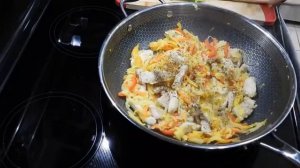 Фрикасе из курицы с овощами