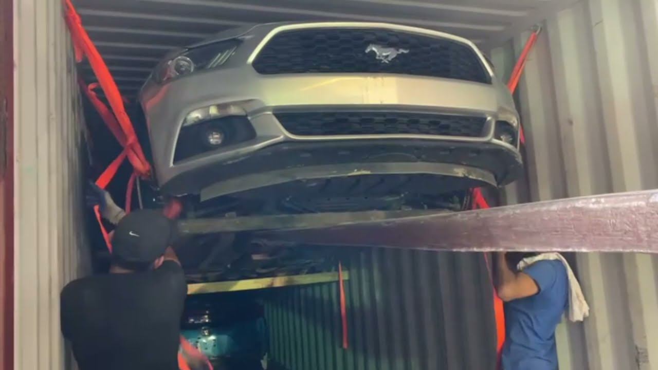 нарезка погрузки 4 авто в контейнер из США до Челябинска смотреть онлайн