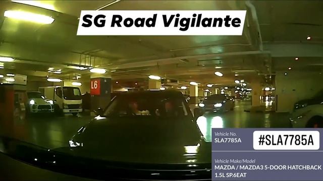 28feb2021 Orchard Gateway #SLA7785A Mazda 3 waited at car park lot beside exit to tailgate camcar смотреть онлайн