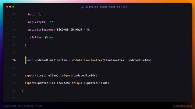 JavaScript Unit тестирование для новичков #18 - Группировка тестов модуля timeline items