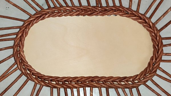 МК. Как оплести фанерное дно прямой веревочкой из 3-х трубочек. #379