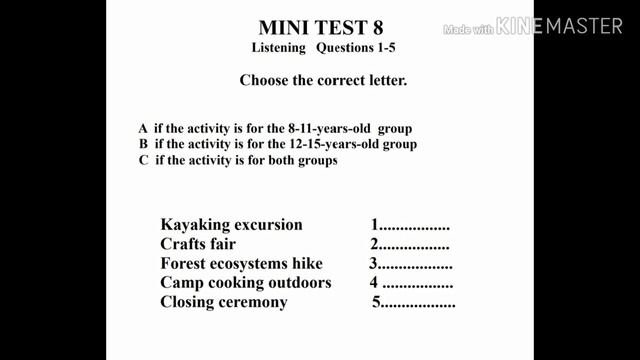 IELTS LISTENING , MINI TESTS 7/8 (13 MAY 2020) смотреть онлайн