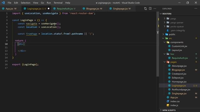 05 - Работа с историей, локацией и приватными роутами в React-router 6 смотреть онлайн