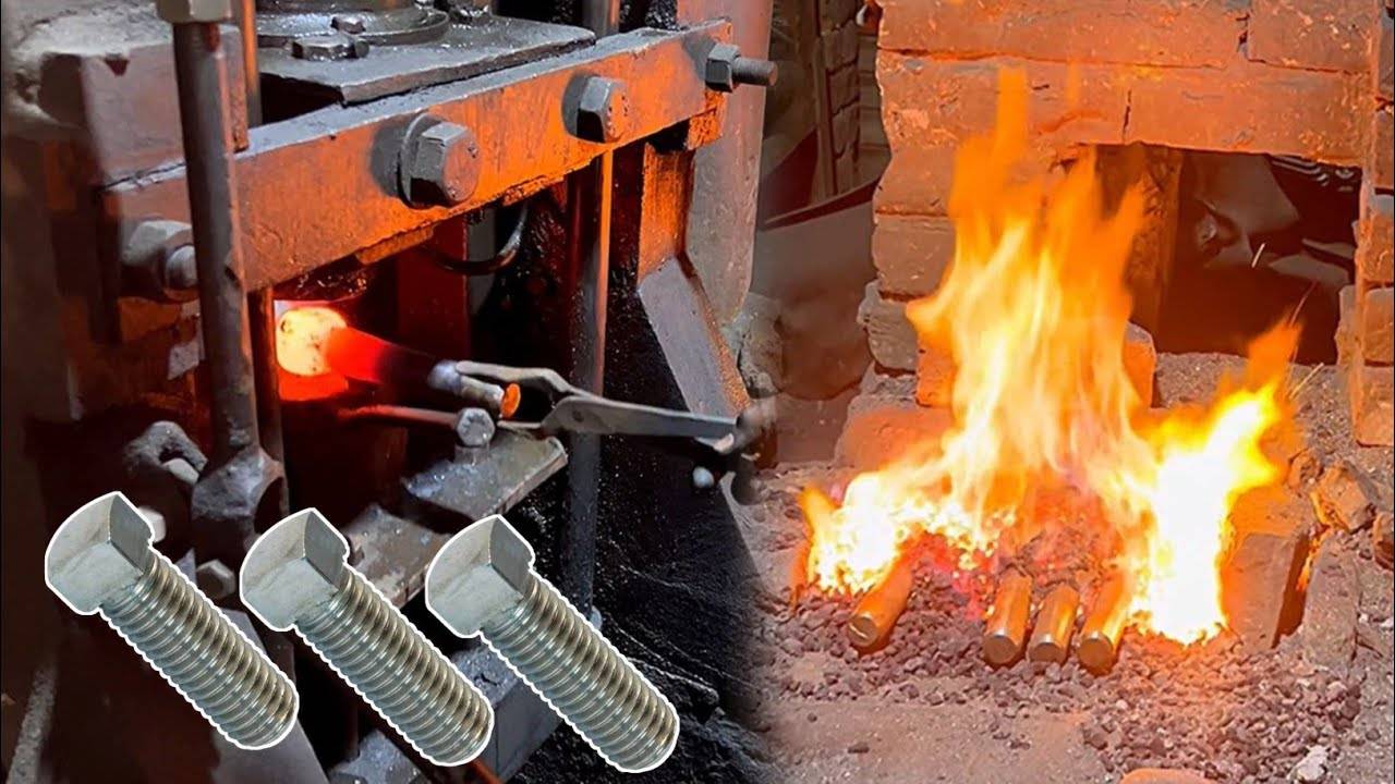 Полное производство квадратных болтов | Процесс производства квадратных болтов | Производство болтов смотреть онлайн