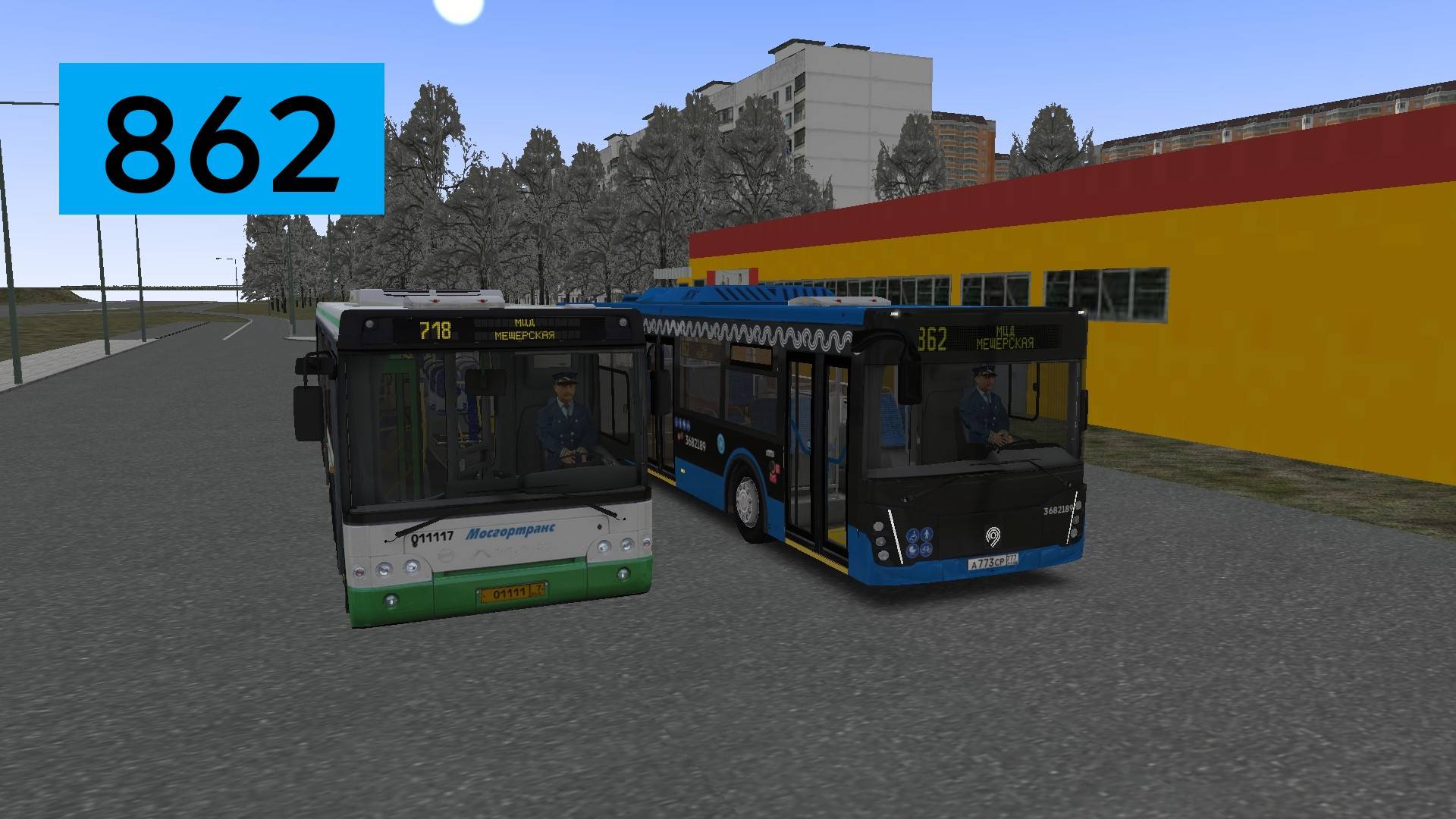 OMSI 2: Автобус №862 МЦД Солнечная - МЦД Мещерская смотреть онлайн