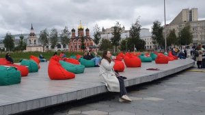 Парк Зарядье сводный хор долголетия!