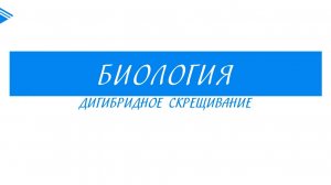 10 класс - Биология - Дигибридное скрещивание