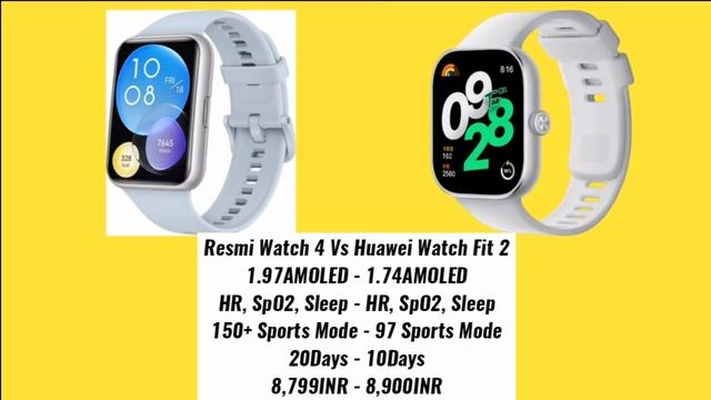 Redmi Watch 4 Vs Huawei Watch Fit 2, Huawei Watch Fit 2 Vs Redmi Watch 4, Xiaomi Watch 4 Vs Huawei смотреть онлайн
