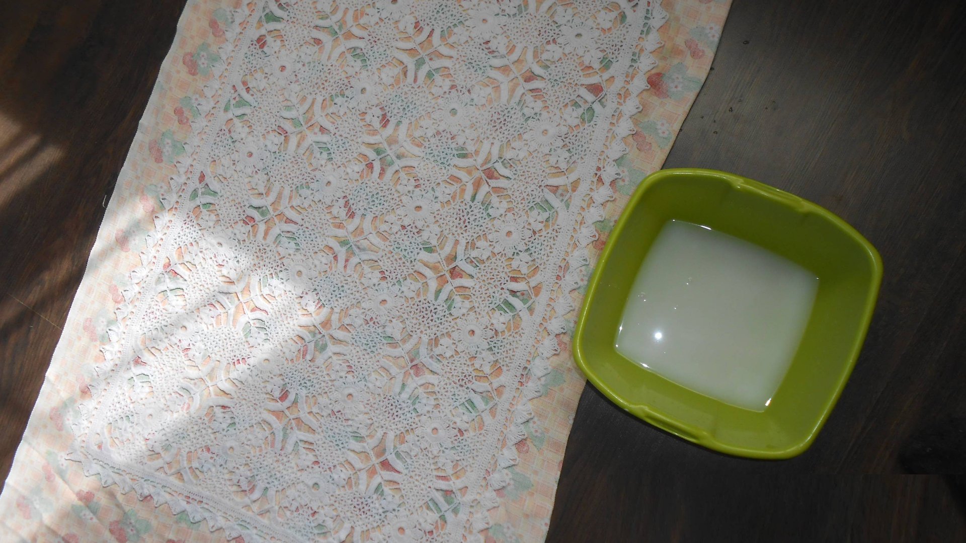 Как накрахмалить вязаную ажурную скатерть. МК Марьюшка смотреть онлайн