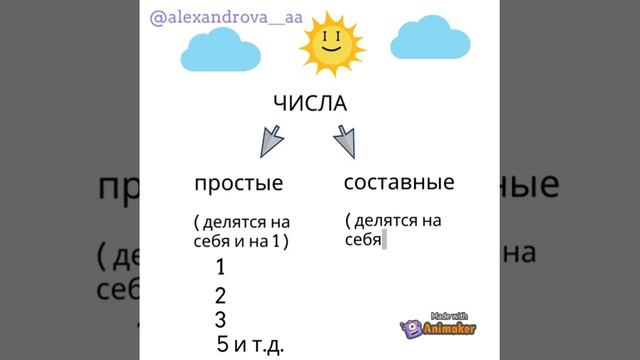 простые и составные числа (простые множители и составные множители) смотреть онлайн