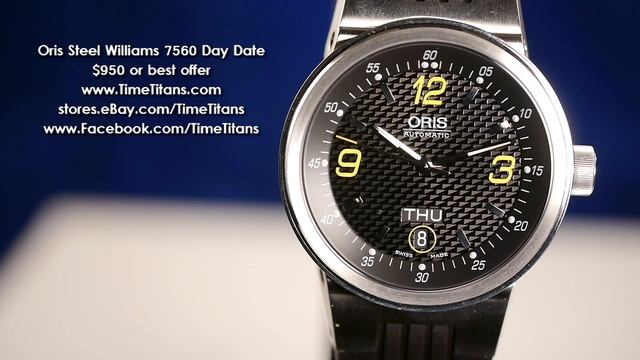 Oris Williams Formula 1 Team Day Date 7560 Stainless Steel Automatic