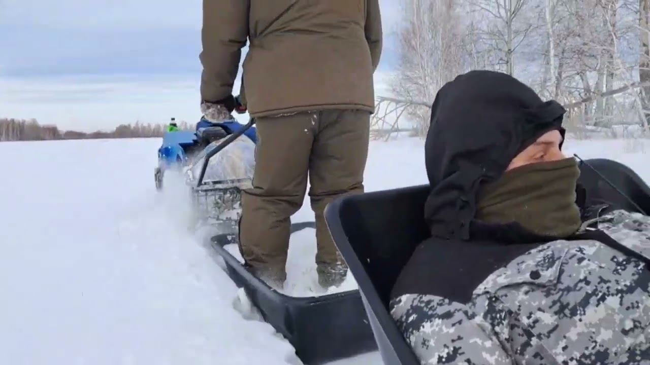 Видео с охоты от клиента с мотобуксировщиком Draxter смотреть онлайн
