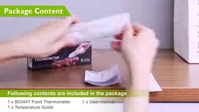 B0344T FOLDABLE FOOD THERMOMETER PROMOTION VIDEO смотреть онлайн