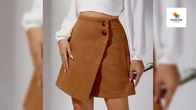 High Waist Button Up Mini Skirt смотреть онлайн