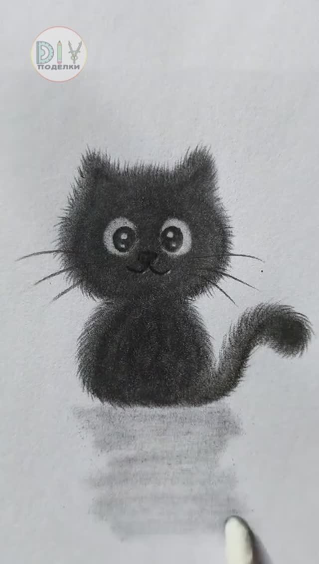 Как нарисовать кошку. Лайфхак смотреть онлайн