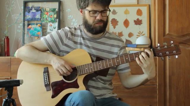 Красивый и простой этюд для развития техники игры на гитаре (легато) смотреть онлайн