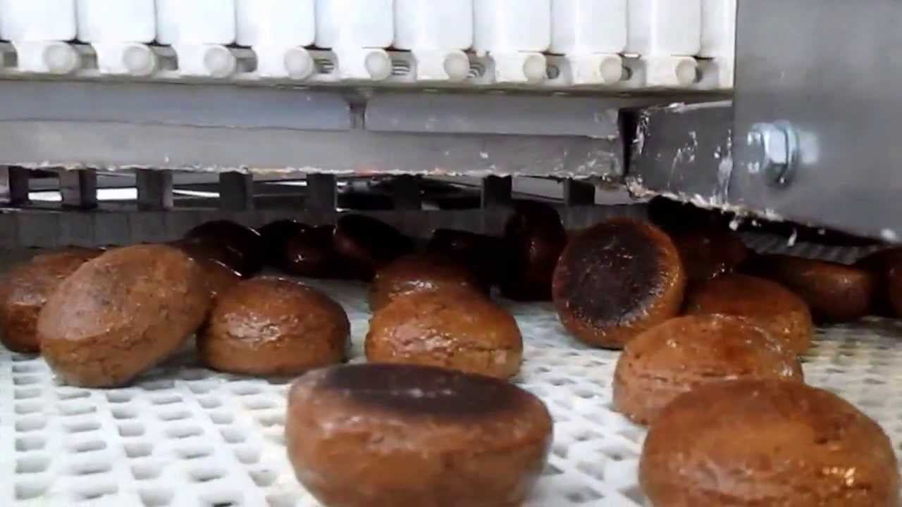 Линия сушки и охлаждения пряника.