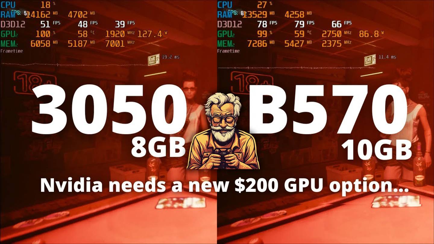 Просто РАЗГРОМ бюджетного GPU от Nvidia: Intel Arc B570 10GB vs RTX 3050 8GB смотреть онлайн