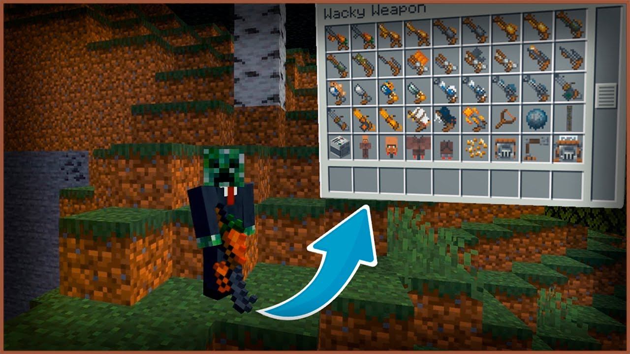 Stupids Weapons [1.16.5] - майнкрафт мод на оружие | мод на овощные пушки в майнкрафт 1.16.5 смотреть онлайн