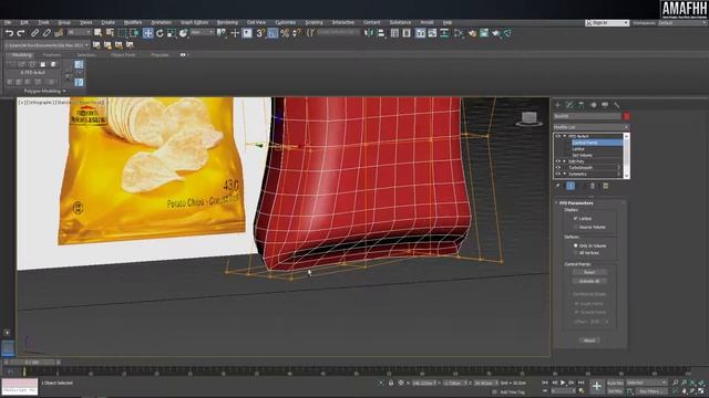 3ds max cloth simulation | how to model chips packet 3ds max смотреть онлайн