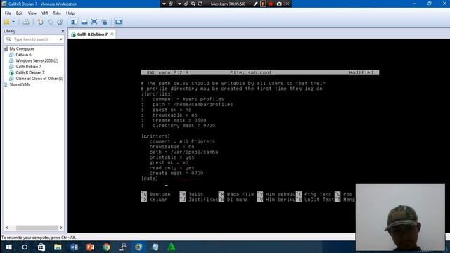 Konfigurasi samba server Debian 7 смотреть онлайн