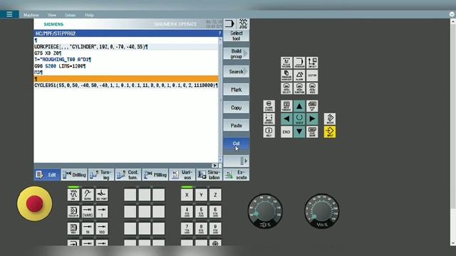 Stock removal cycle - G90 Step turning cycle SIEMENS CNC turning ( step turning programming)- part смотреть онлайн