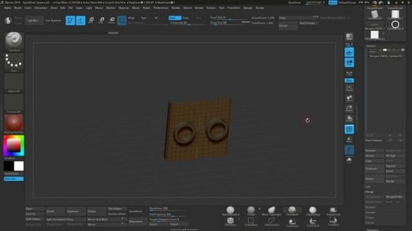 Создание кистей в ZBrush - Щупальце (IMM Brush in Zbrush) (720p)