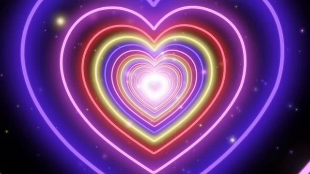 ФОН/ ФУТАЖ/ НЕОНОВЫЕ СЕРДЕЧКИ / 1 ЧАС /Neon Lights| heart / background video #фон #футаж смотреть онлайн