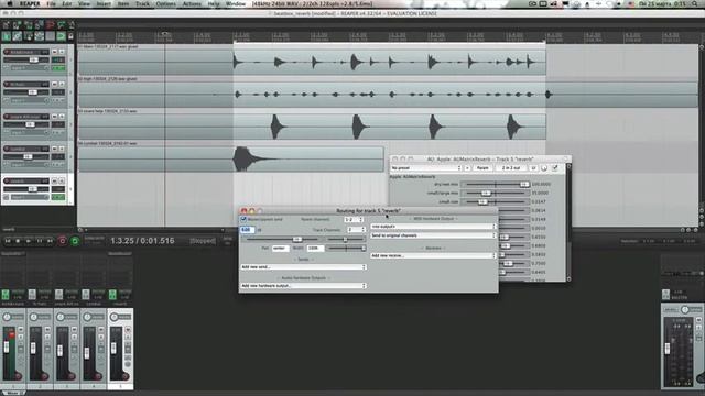 Reverb using sends in Reaper смотреть онлайн
