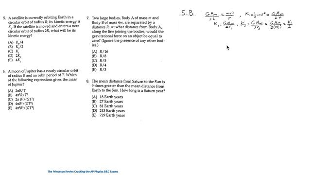 AP Physics: Newton's Law of Gravity and Kepler's Laws Multiple Choice Questions and Answers смотреть онлайн