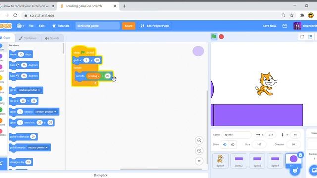 how to make a simple scrolling game in scratch with gravity смотреть онлайн