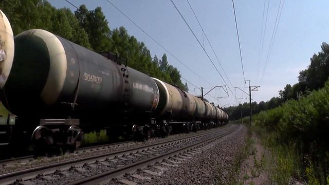 Электровоз ВЛ11М-383А/382 с грузовым поездом смотреть онлайн