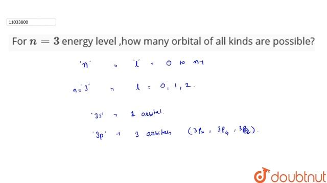 For n = 3 energy level ,haw manyorbitalof all kindsare possible ? | 11 | ATOMIC STRUCTURE | CHEM... смотреть онлайн