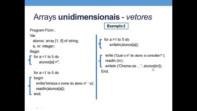 Curso de Programação Pascal - Aula 05 - Arrays: vetores e matrizes смотреть онлайн