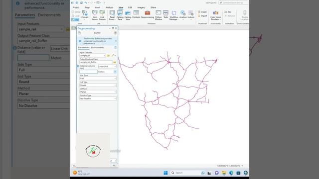 How to use buffer tool in ArcGIS pro смотреть онлайн