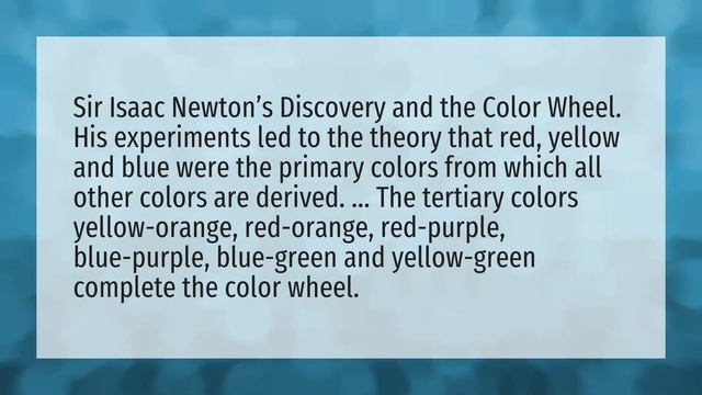 What is Newton's theory of color? смотреть онлайн