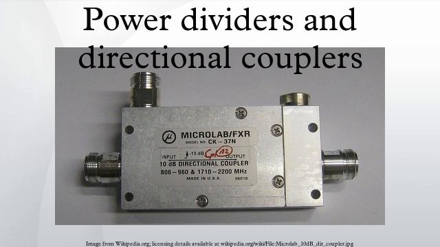 Power dividers and directional couplers смотреть онлайн