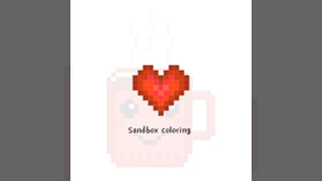 Приложение Sandbox.Рисование по клеточкам.Чашка кофе смотреть онлайн