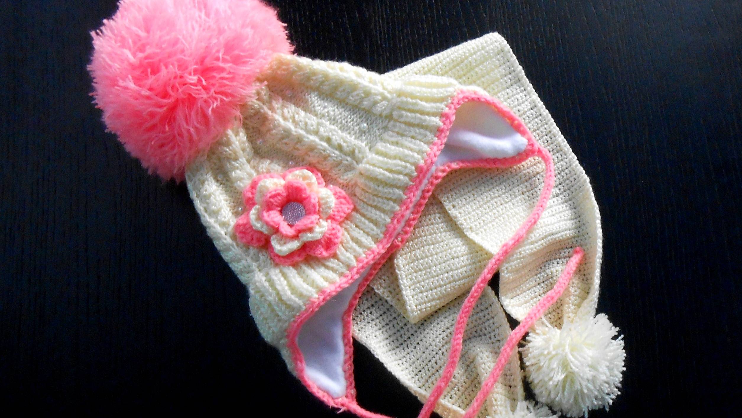 Шапка спицами. Вязаная шапка детская. МК Марьюшка смотреть онлайн