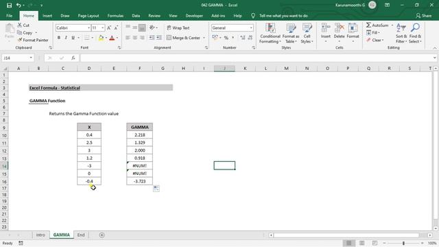 Excel GAMMA Function смотреть онлайн