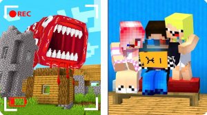 🚝 МЫ ЗАСНЯЛИ ПОЕЗД ПОЖИРАТЕЛЬ НА СКРЫТЫЕ КАМЕРЫ В МАЙНКРАФТ! ШЕДИ ЛЕСКА И НУБИК MINECRAFT